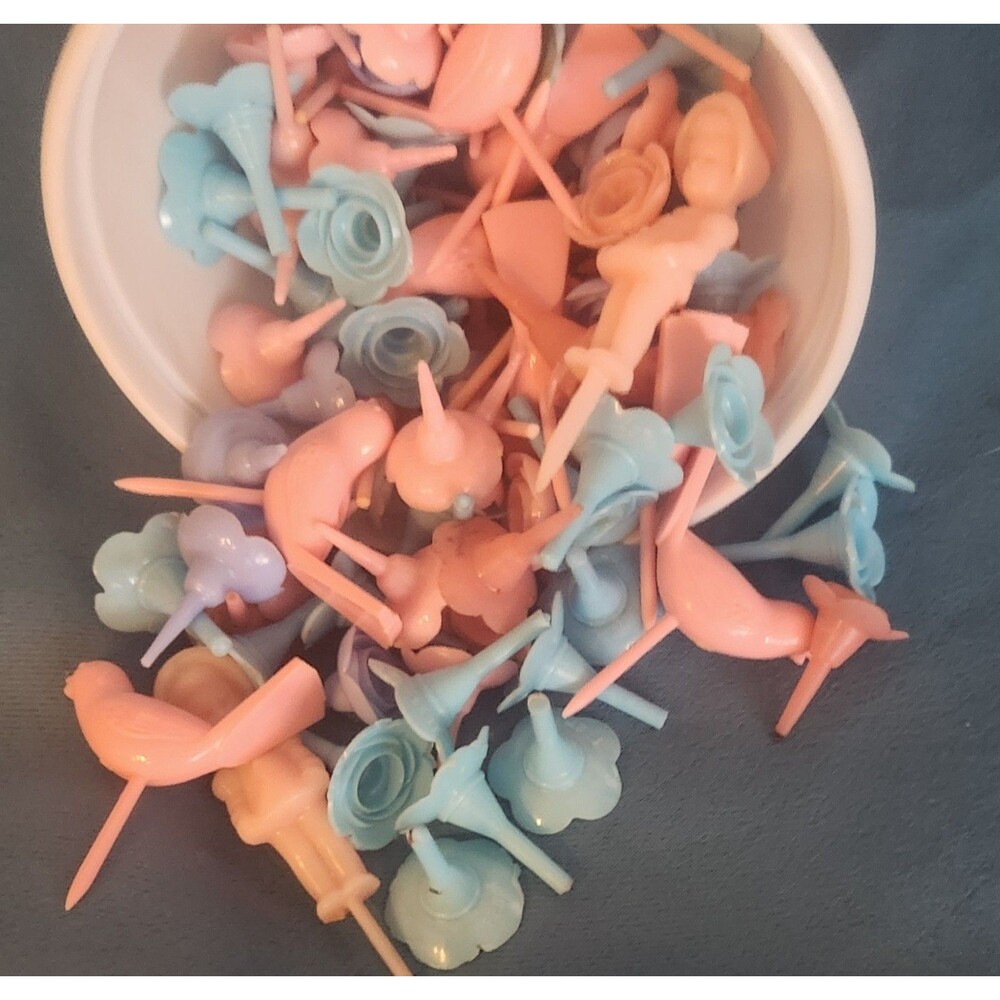1960's cake toppers bulk Mcm Vintage pastels